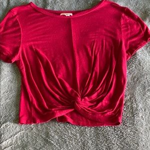 Knot from crop top